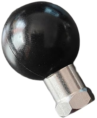 Adaptador redondo antideslizante de 1 pulgada compatible con soporte de teléfono tamaño B, brazo de doble enchufe de 0,8 cm, agujero roscado, accesorios de montaje