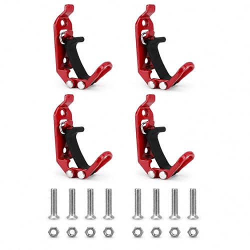 Uadme Supporto per Pala, 4 Pezzi Supporto Pala e Ascia per Portapacchi, Kit Montaggio Parete con Morsetto Gomma Metallica per Fuoristrada Camion Rimorchi SUV Quad e barche