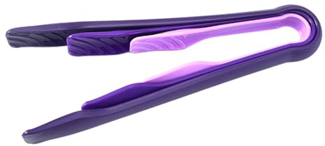 mophrati Strumenti per insalata barbecue Facile da conservare e pulire Esperienza barbecue Ampie applicazioni Morsetto per clip da cucina antiscivolo Pinza per alimenti in plastica, Viola