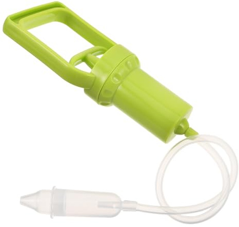 Baby Nasal Suction Device Manual Boy Girl Nose Cleaner Light Green | Nasal Aspirator Newborn, Gentle Mucus Removal, Plastic Body, for Home Use and Travelling