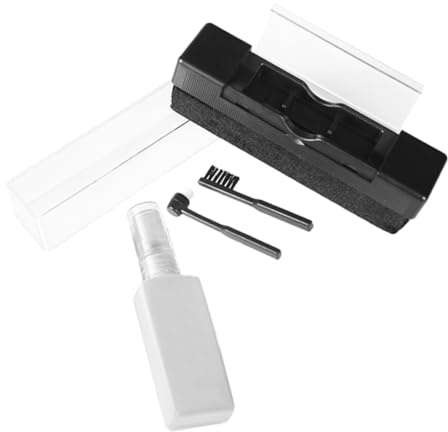 DOITOOL Kit de Limpieza de Vinilos para Tocadiscos y Discos Cepillos de PP y Almohadilla de Terciopelo, Compacto y Completo para Uso en Casa y Viaje