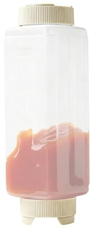 Botella exprimible de cocina, recipiente vacío a prueba de fugas con válvula grande, dispensador de ketchup grueso, para aderezo de ensalada de miel, barbacoa, manualidades, aceite