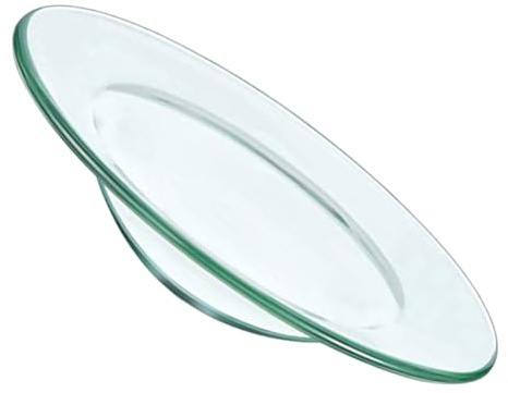 SEWACC Piatto Scaldacera in Vetro 12 Cm, Piatto Riscaldante per Cera Fusa e Oli Essenziali, Vassoio per Aromaterapia e Profumazione Casa, Superficie Liscia Facile da Pulire