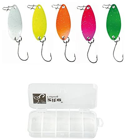 Zite Fishing Trout-Spoon-Set Neon Forellen-Angeln - 5 Forellen-Blinker