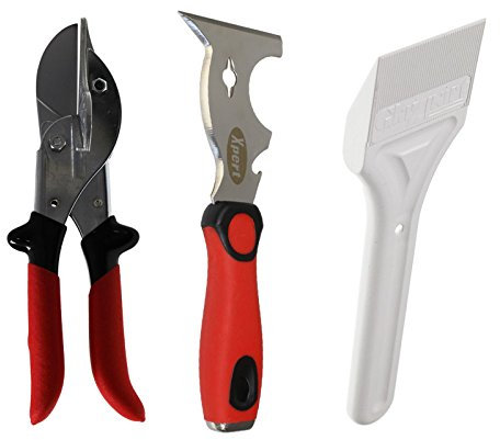 Multi-Function Knife & Professional SK5 Mitre Shears Plus Paddle Glazing/Delglazing UPVC Window/Door Tool Kit
