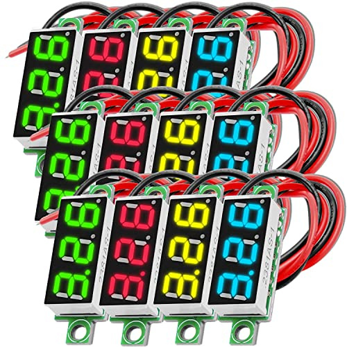 AZDelivery 3 x 0,28 Zoll Mini Digital Voltmeter mit 7-Segment LED-Anzeige 2,5V - 30V, Spannungsanzeige, Spannungsmess-Modul inklusive E-Book!