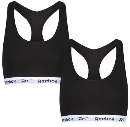 Reebok Frankie Crop Top | Women’s Clothing for Casual and Active Wear | Racer Back Gym Top or Crop Top | Womens Bras Multipack