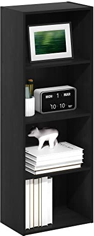 Furinno Luder Libreria a 4 ripiani aperti, Legno Nero