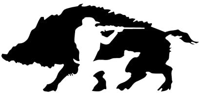 myrockshirt Jagd Jäger Wildschwein Eber 15cm Hund Aufkleber Autoaufkleber JDM Sticker Decal frei Farbwahl Profi Qualität
