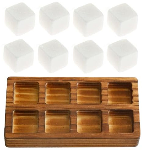CUSROS Whiskey-Steine-Geschenk-Set, Kühlsteine mit schönem Holztablett für Whisky-Liebhaber, wiederverwendbare Whiskey-Steine, kühlende Marmor-Bourbon-Eiswürfel für Männer, Ehemann, Vater, Freund,