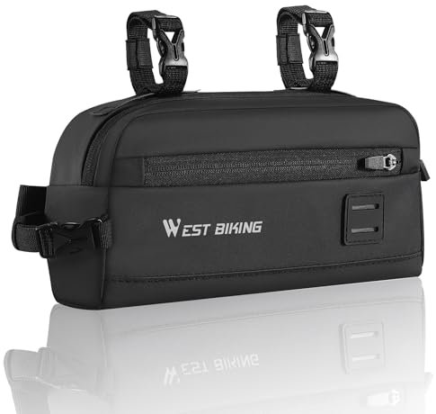 CHIMONA Lenkertasche Fahrrad, Fahrradtasche Lenker Rahmentasche Fronttasche, Lenkradtasche mit Schnellverschluss für Gravel Bike, Rennrad, Stadträder, MTB, Multifunktionales Fahrradzubehör