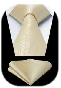 Enlision Corbata Beis Hombre Color Sólido Boda Fiesta Corbatas y Pañuelo Formal Modernas Trabajar