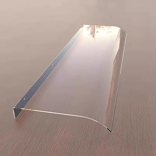Tenda a baldacchino trasparente in stile moderno con copertura in policarbonato spesso 3,5 mm con protezione UV, per facciate di casa, 50 x 290 cm