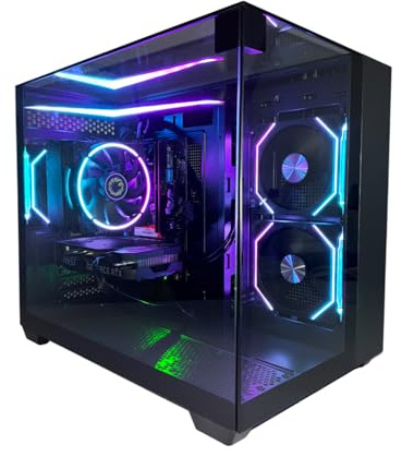 GFX Gaming PC – High-Performance Gaming Desktop, NVIDIA RTX 5060 8GB, 32GB RAM, 1TB NVMe SSD, Windows 11 Home (Black, Intel i7 6th Gen)