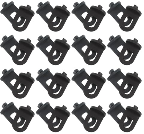 FONDOTIN Clips de Plástico para Colgar Plantas en Invernadero, Ganchos de Fijación Resistentes para Rieles, Pinzas Verdes y Negras 100 Piezas, Accesorios para Cultivo y Jardín, Soporte