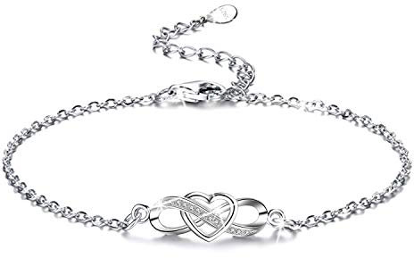 LYL.Adorer Armkette Damen Silber 925,Verstellbar Armband Unendlichkeit,Geschenk für Sie Schmuck