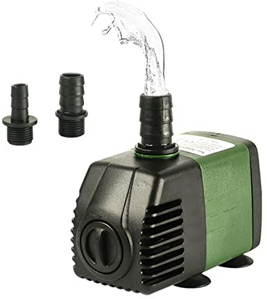 Pompe a eau Submersible, AolKee Mini Pompe Submersible 25W 1500L/H, AC220-240V avec 2 buses Pompes pour Fontaines aquarium, étang, jardin