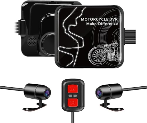 VSYSTO Motorcycle Dash Cam Front and Rear 1080P, WiFi Sport Camera Waterproof, Dual Lens 130° Wide Angle Bike Camera with Starlight Night Vision, Loop Recording, G-Sensor, WDR