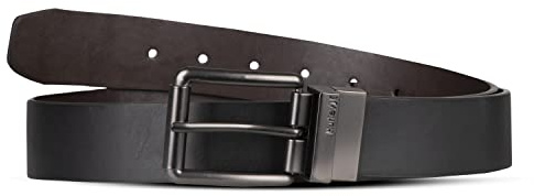 Hurley Ceintures réversibles en cuir pour homme, Noir, L