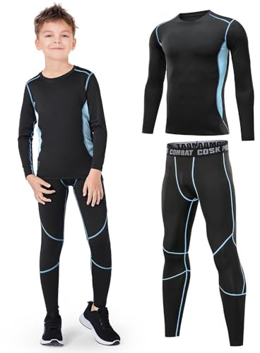 Leeboom Ropa Interior térmica para niños Deportes Ropa Interior Funcional Transpirable Ropa Interior de esquí Ropa Interior térmica para Correr esquí