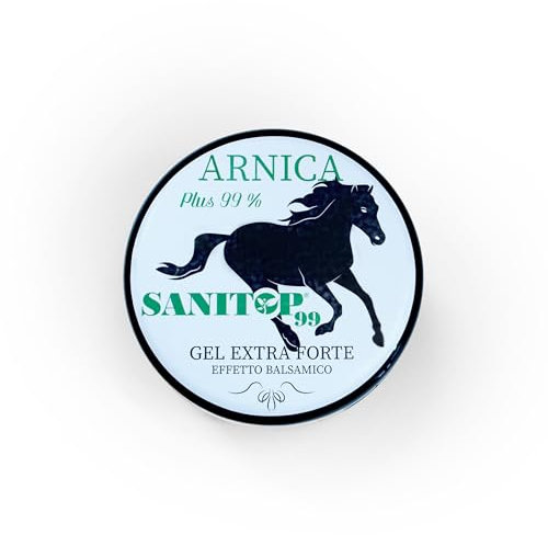 SANITOP99 - Arnika 99% für Pferde und Menschen - Extra Starkes Gel Mit Montana-Arnika - Muskel- und Gelenkmassage - Teufelskralle - Natürliche Formel - 100% Made in Italy