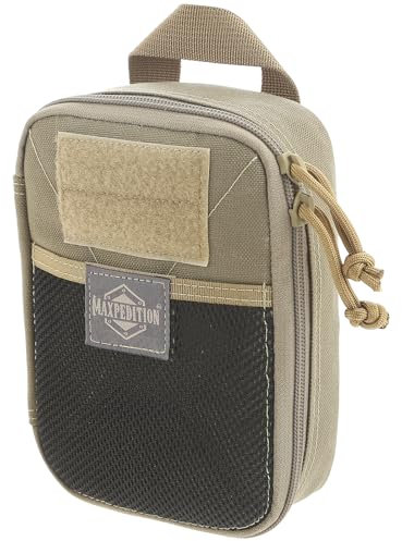 MAXPEDITION Padded Fatty Pocket Organizer (5” x 2” x 7”) EDC Pouch, Tactical Tool Pouch for Organization, MOLLE Accessories for Everyday Carry (Khaki) 0260K