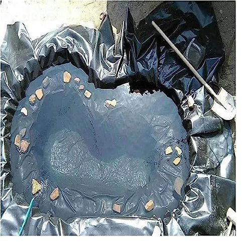 Wasserdichte PVC-Teichfolie, UV-beständig, wetterbeständig, Membran für Gartenteichzubehör, Wasserfall, Koiteich, natürlicher Landschaftsschutz (6 x 8 m)