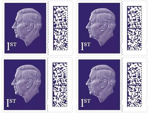 Albian Trading 1st Class Stamps (4 Stamps) - 1st Class Stamps - Barcoded Self Adhesive UK Letter Postage Stamps for Postage - (4 Total)