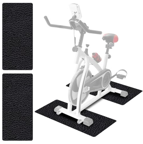 LOMUG Lot de 2 tapis de protection de sol résistants aux chocs - Pour appareils de fitness - Épaisseur : 6 mm - Antidérapants - En PVC - Tapis de sol sous tapis de course - Pour vélo d'appartement