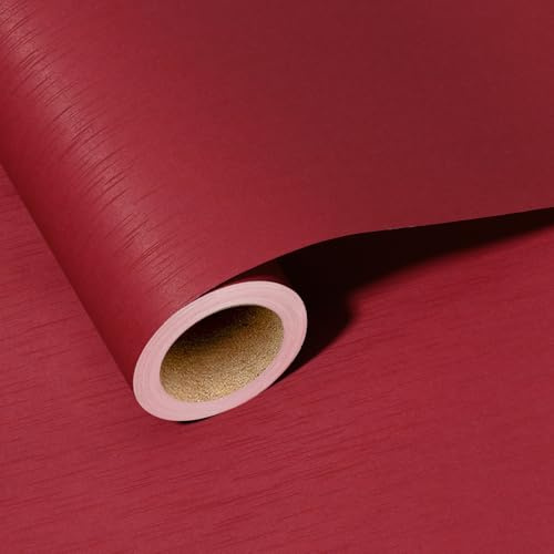 BIOBROWN Red Kraft Wrapping Paper Roll, 43cm x 10m Matte Solid Color Gift Wrap, Textured Paper for Christmas, Birthday, Holiday, Wedding, Anniversaries, Parties