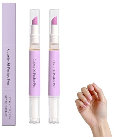 Lápiz de aceite para cutículas y endurecedor de uñas, lápiz de cuidado de uñas para el crecimiento de uñas con aroma a lavanda, para uñas quebradizas, secas, astilladas, rotas o demasiado finas (2