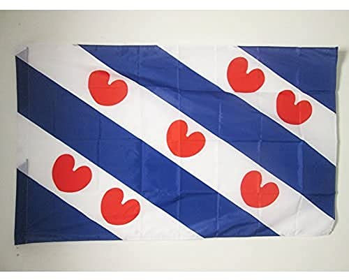 BANDIERA PROVINCIA DI FRISIA 90x60cm - BANDIERA FRYSLÂN - PAESI BASSI 60 x 90 cm foro per asta - AZ FLAG