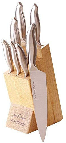 Kitchen Knives Set with Block | 7 Piece Stainless Steel Knife Set | by Jean Patrique