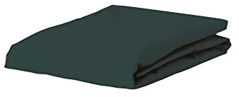 ESSENZA Spannbettlaken The Perfect Organic Jersey Pine Green, 90-100 x 200-220 cm - 95% Bio-Baumwolle Perkal (GOTS), 5% Elasthan - Uni