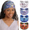 Kavya Stirnband Damen Haarband Afrika Haarbänder Boho Haarreifen Damen Breit Headband Elastische Haarschmuck(Blau)