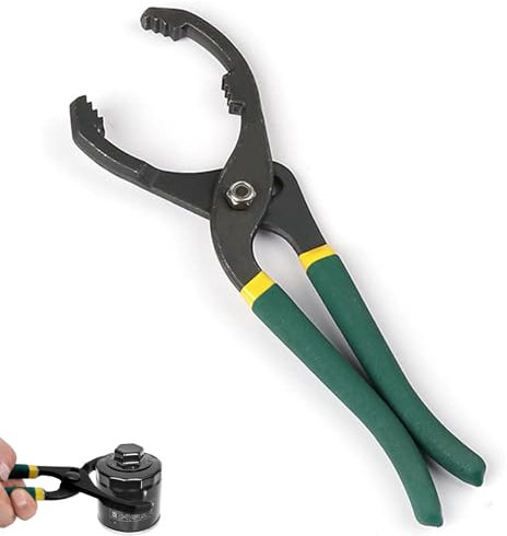 Pinza per Filtro Olio Regolabile - Chiave Universale con Impugnatura Antiscivolo, Strumento da 24cm per la Rimozione, Ø 40mm a Ø 150mm