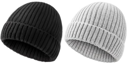 DRESHOW Gorro Bebe Invierno Gorro Lana Niño Sombreros Unisex de Punto Suave para Niños y Niñas Gorros Cálidos para Niños de 3-24 Meses