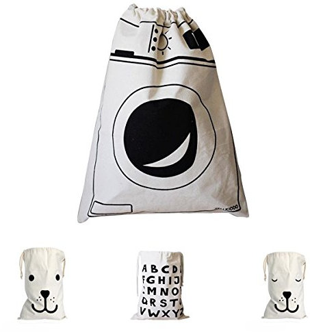 Großer Wäschesack aus Segeltuch mit Kordelzug, zum Aufhängen, gut geeignet für Spielzeug und andere Gegenstände, maschinenwaschbar Washing Machine