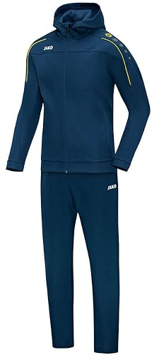 JAKO Herren Präsentationsanzug Classico mit Kapuze, Nightblue/Citro, XXL