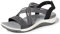 Skechers Women's Reggae Cup-oh, Snap! Open Toe Sandals, Black Black Grey Gore Blk, 7 UK