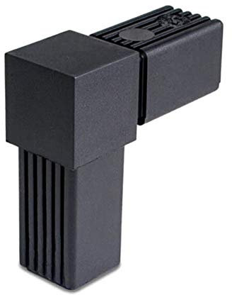 CONNETTORE PLASTICA DUE VIE 2W PER TUBO QUADRATO 20 25 30 STRUTTURA PROFILE 20x20 25x25 30x30 (A=25 x L=52 x L1 =35 x t=1.5)