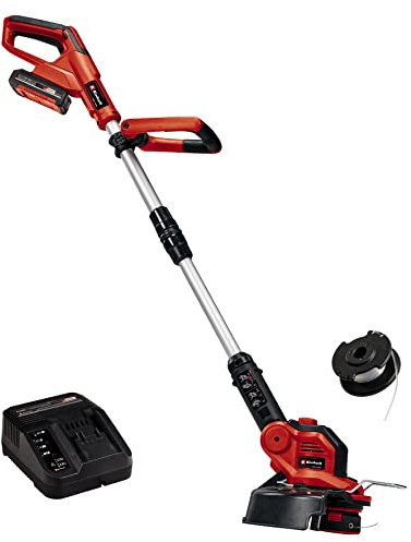 Einhell Akku-Rasentrimmer GE-CT 18/28 Li Kit Power X-Change (18 V, 28 cm Schnittbreite Faden, dreh- und neigbarer Motorkopf, inkl. 2,0 Akku und Ladegerät)