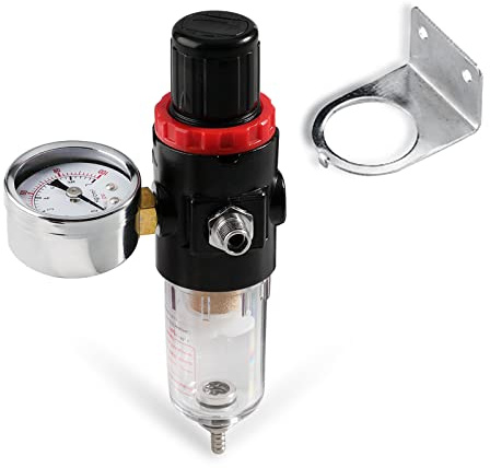SAGUD Airbrush compresor regulador de presión manómetro filtro regulador de presión de aire aire mini filtro de aceite cascada agua manómetro medidor con adaptador