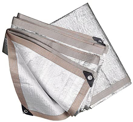 Generic Sunblock Shade Cloth Aluminium Wasserdicht Sonnenschutz-Schattentuch Sonnenschutz Sonnensegel, für Garten, Balkon, Terrassenüberdachung, Tierhütten, Pergolaabdeckung (Size : 4m x 6m)