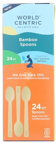 World Centric, Bamboo Spoons, 24 Count