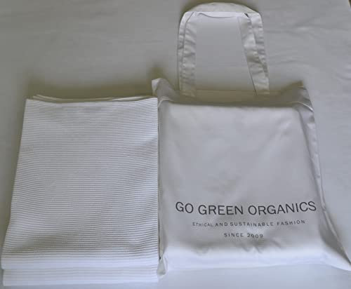 GO GREEN ORGANICS Badetuch, 2 Stück, Waffelmuster, Bio-Baumwolle, Weiß