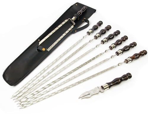 Grilling Supplies - Outdoor Grill Accessories for BBQ - Premium Barbecue Tool Sets Grill Utensils - BBQ Gear - Grill Skewers Set with Case Hunting Quiver