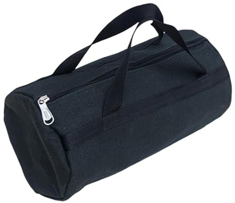 1 Stück Canvas Werkzeugtasche, Colcolo Robuste Aufbewahrungstasche mit Klettverschluss, 38x19cm Schwarz, für Elektriker und Heimwerker