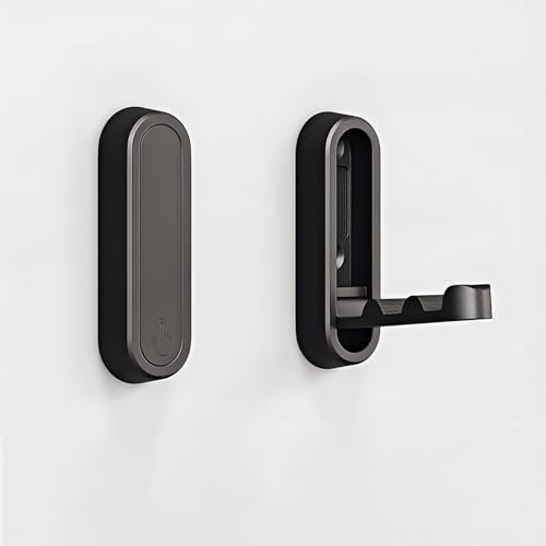 CQPRK Matte Black Foldable Towel Hooks for Bathroom 2 Pack,Wall Hooks for Hanging Heavy Duty Coat Robe Purse Hooks, Foldable Hooks Storage Solution for Bathroom,Closet,Entryway,Pool (2, Matte Black)