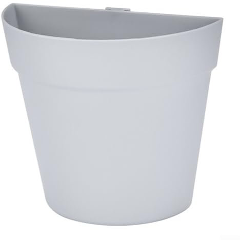 Marchfunny Vaso da fiori in plastica di salice da appendere alla parete, decorazione per la casa, per interni ed esterni, giardino, balcone (grigio)